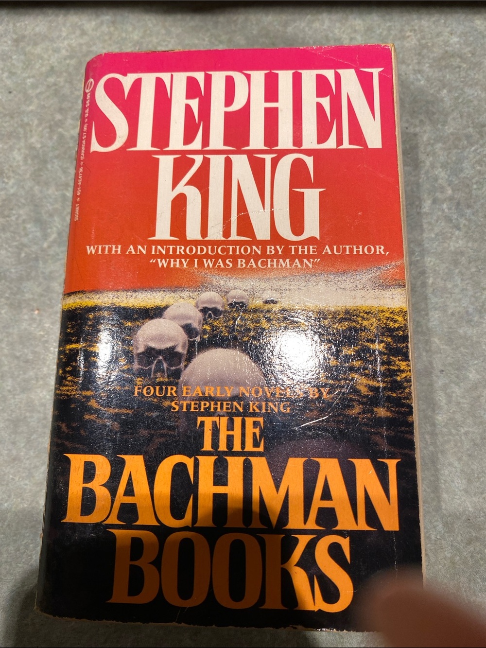 Stephen King "The Bachman Books" Paperback - Orange & Red Cover